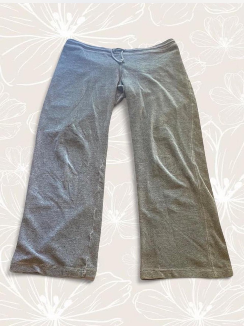 Vintage Y2K Bebe Gray Velour Flare Leg Drawstring Waist Lounge Pants Small